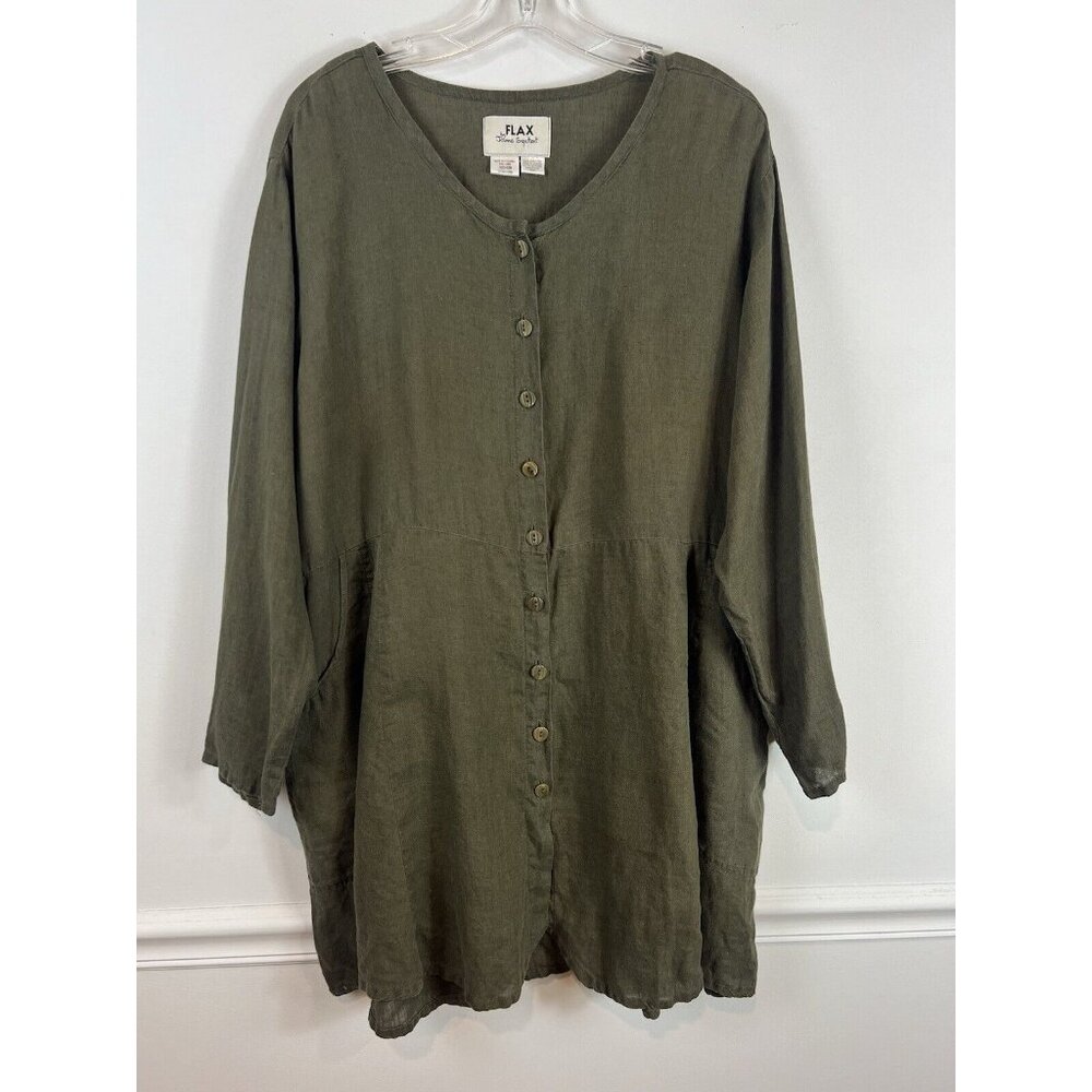 Flax Olive Green Mini Dress